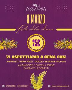 8 marzo ristorante acquarossa viterbo