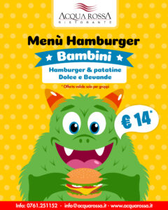 Menù Hamburger per bambini