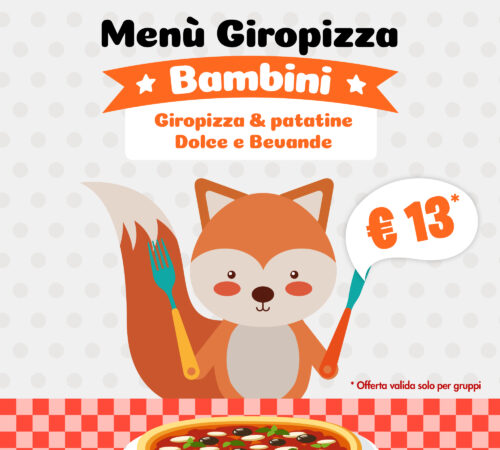 Menù Giropizza per bambini