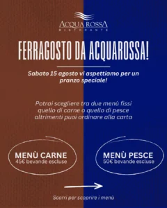 ferragosto 2026 ristorante acquarossa